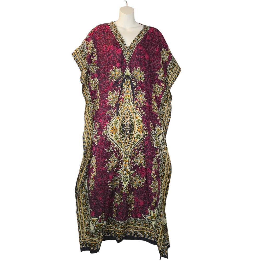 Phases Womens One Size Kimono Swim Cover Up Dress Casual Colorful Artsy Lounge‎